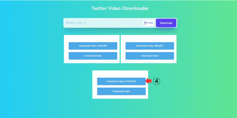 Haga clic en la opción de descarga