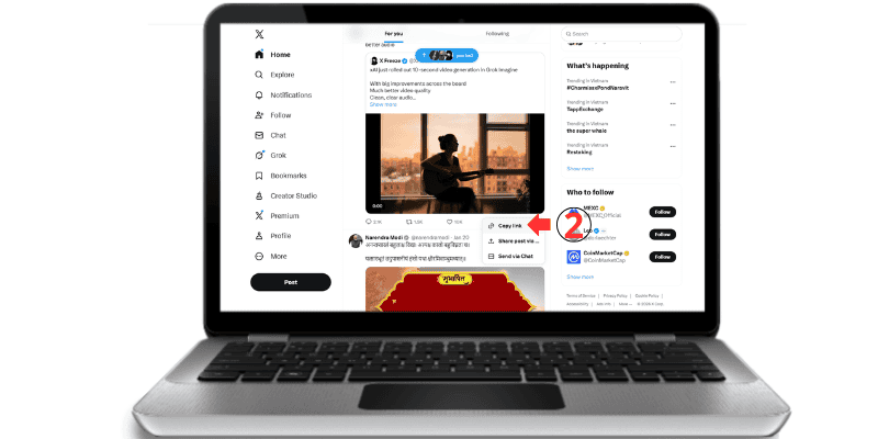 Copy the tweet’s link